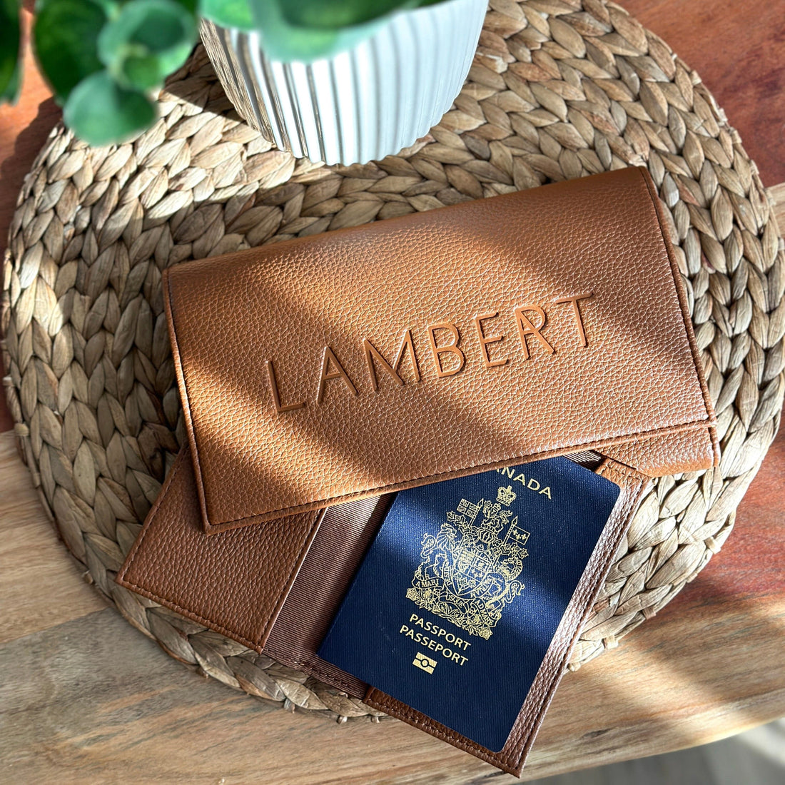 The Atlas - Recycled Affogato Vegan Leather Passport Holder