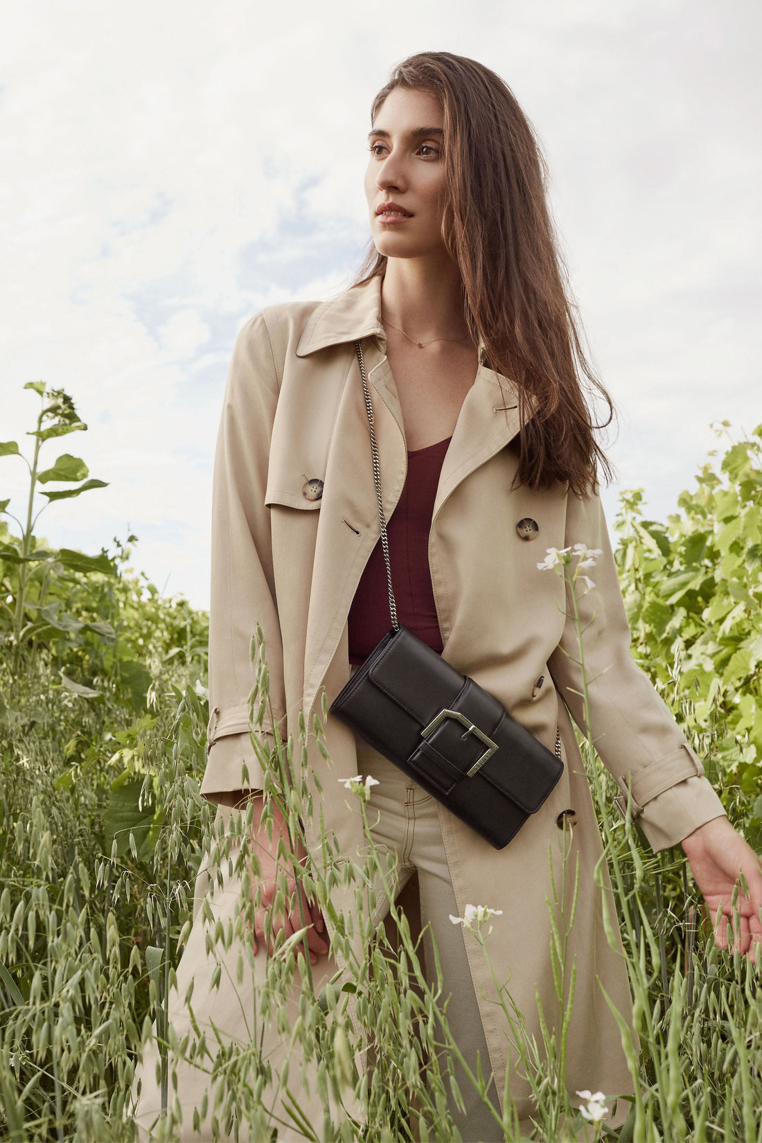 The Cecina - Vegan Grape Leather Shoulder Bag