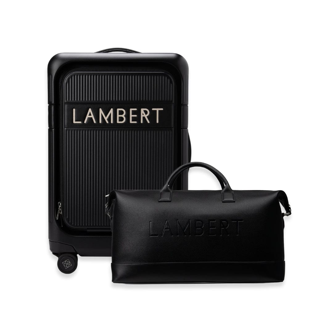 Travel Set – Black Carry-On Suitcase + Black Travel Bag