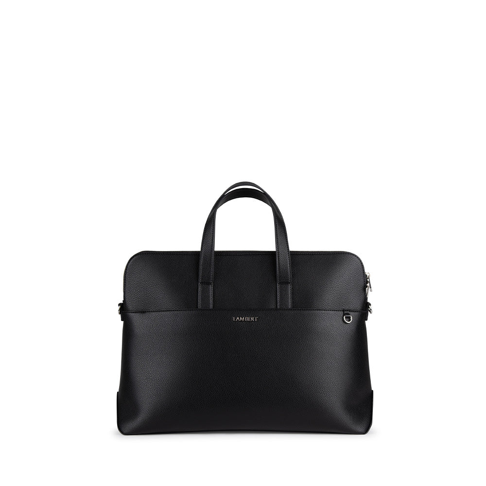The Malorie – 2-in-1 Vegan Leather Briefcase Black