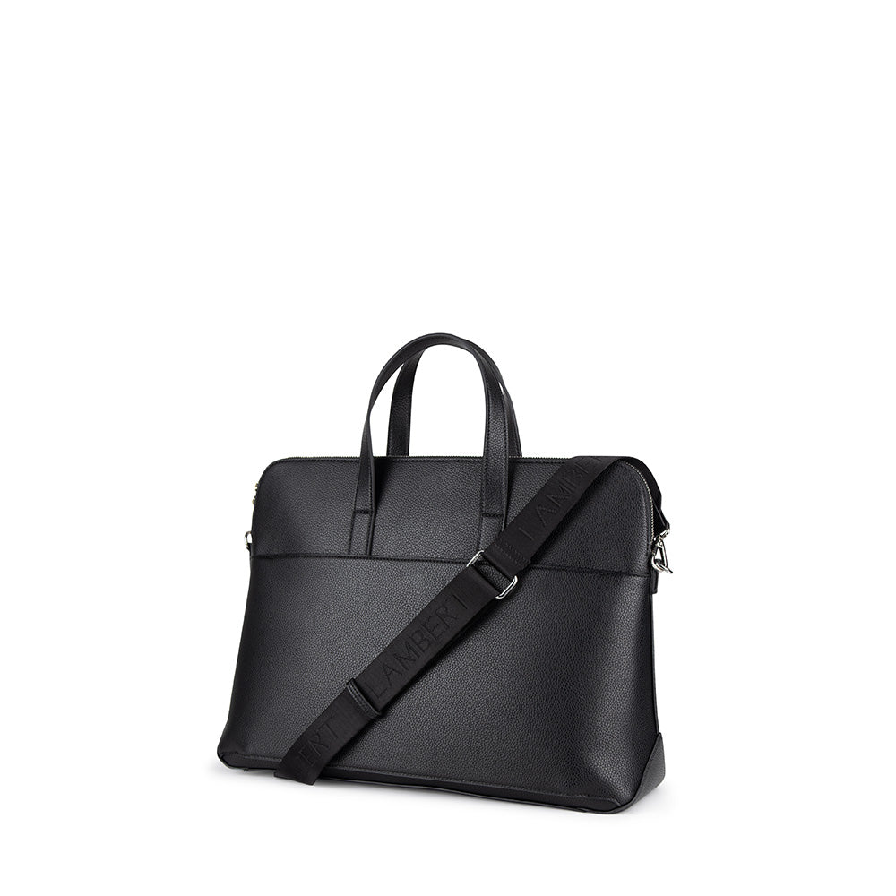 The Malorie – 2-in-1 Vegan Leather Briefcase Black