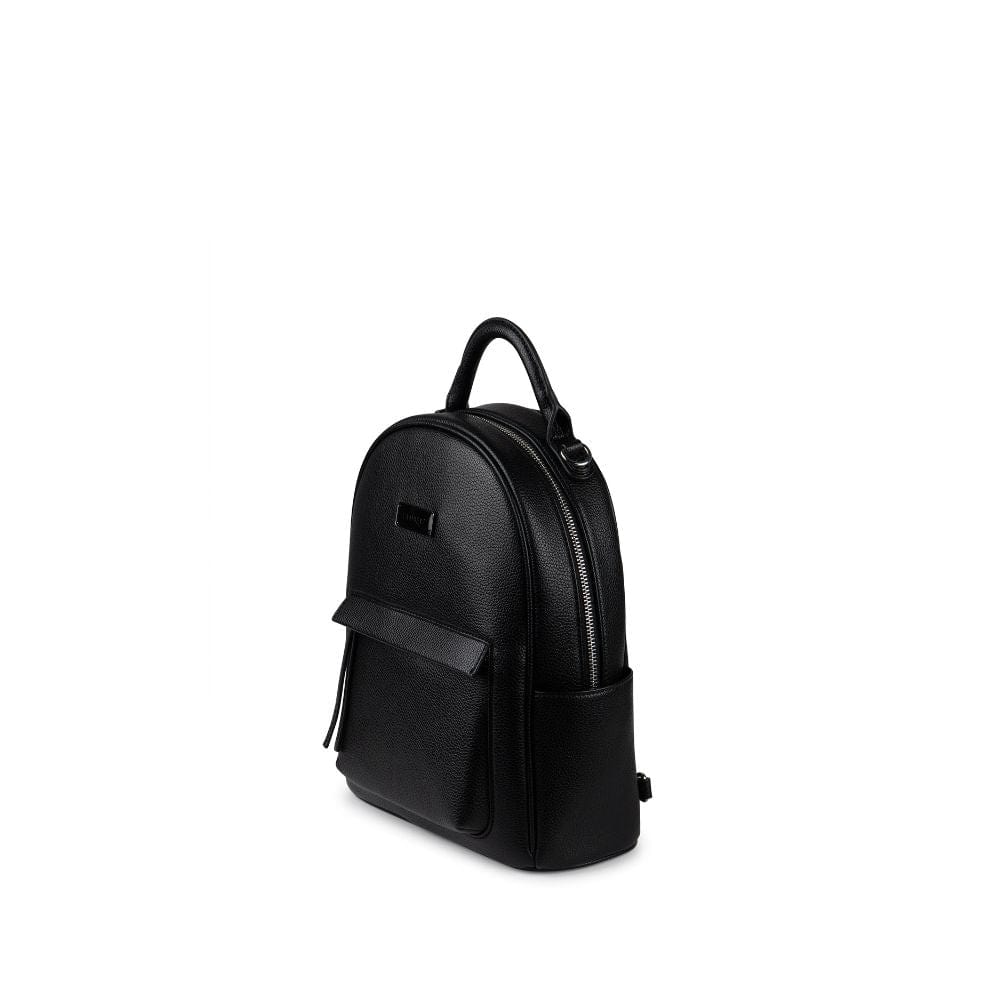 The Maude - 3-in-1 Black Vegan Leather Backpack