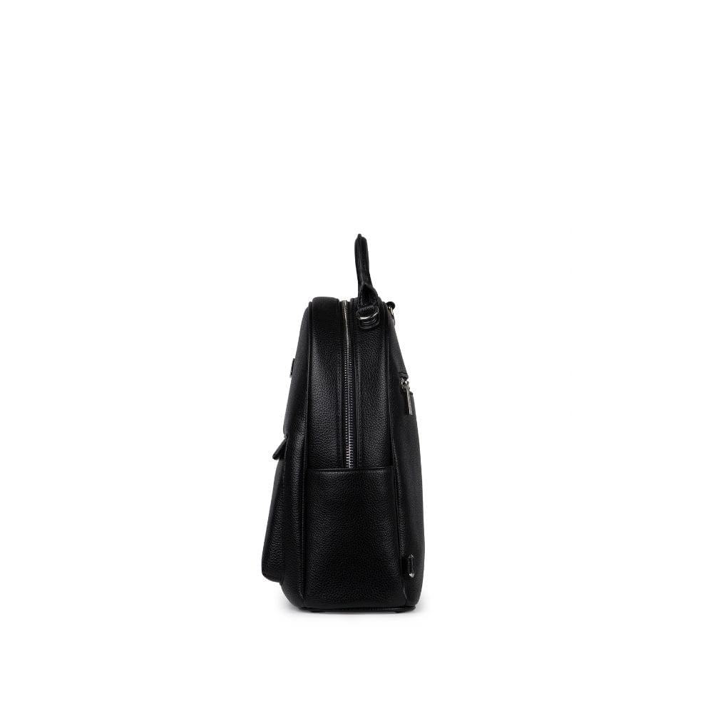 The Maude - 3-in-1 Black Vegan Leather Backpack