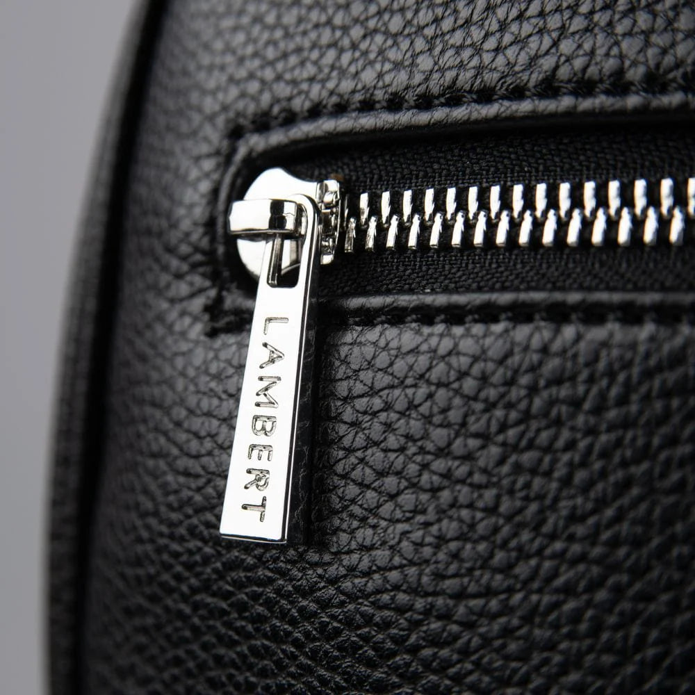 The Maude - 3-in-1 Black Vegan Leather Backpack