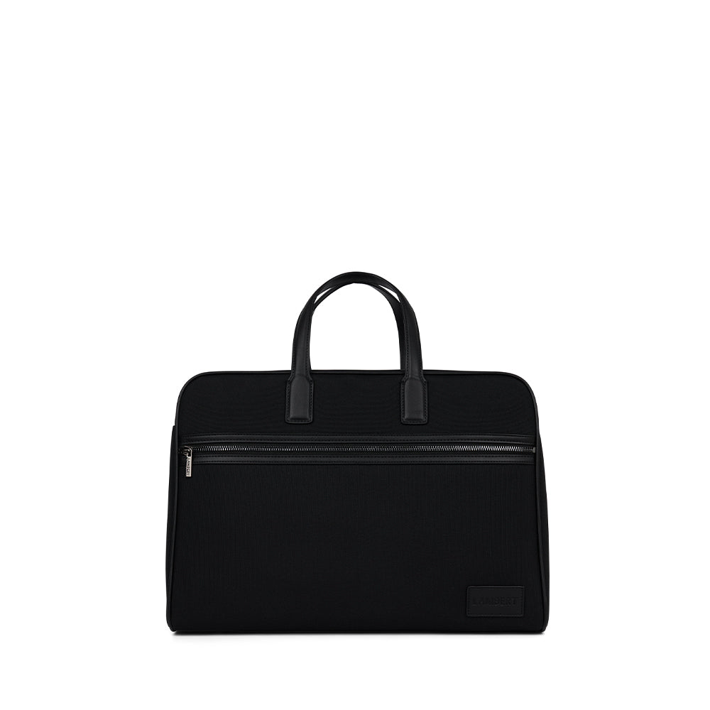 The Sloane – Briefcase in Black Canvas