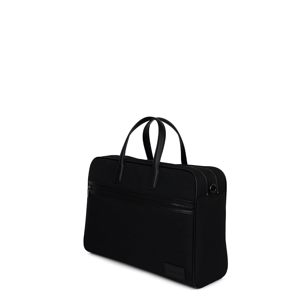The Sloane – Briefcase in Black Canvas