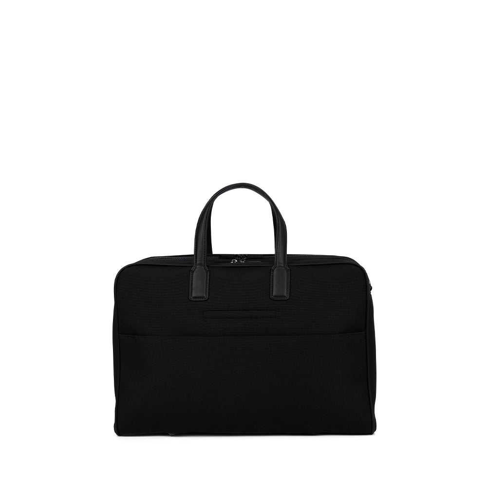 The Sloane – Briefcase in Black Canvas