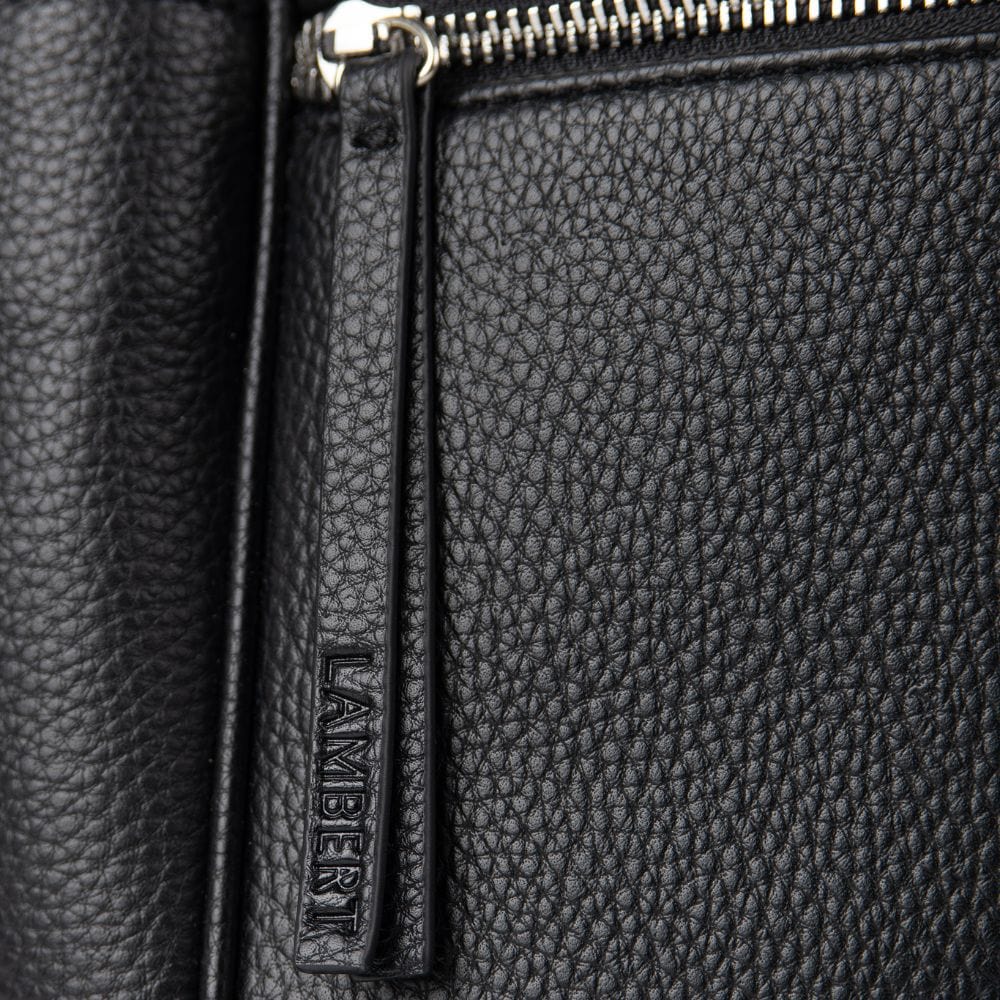 The Vicky - Recycled Black Vegan Leather Diaper Bag