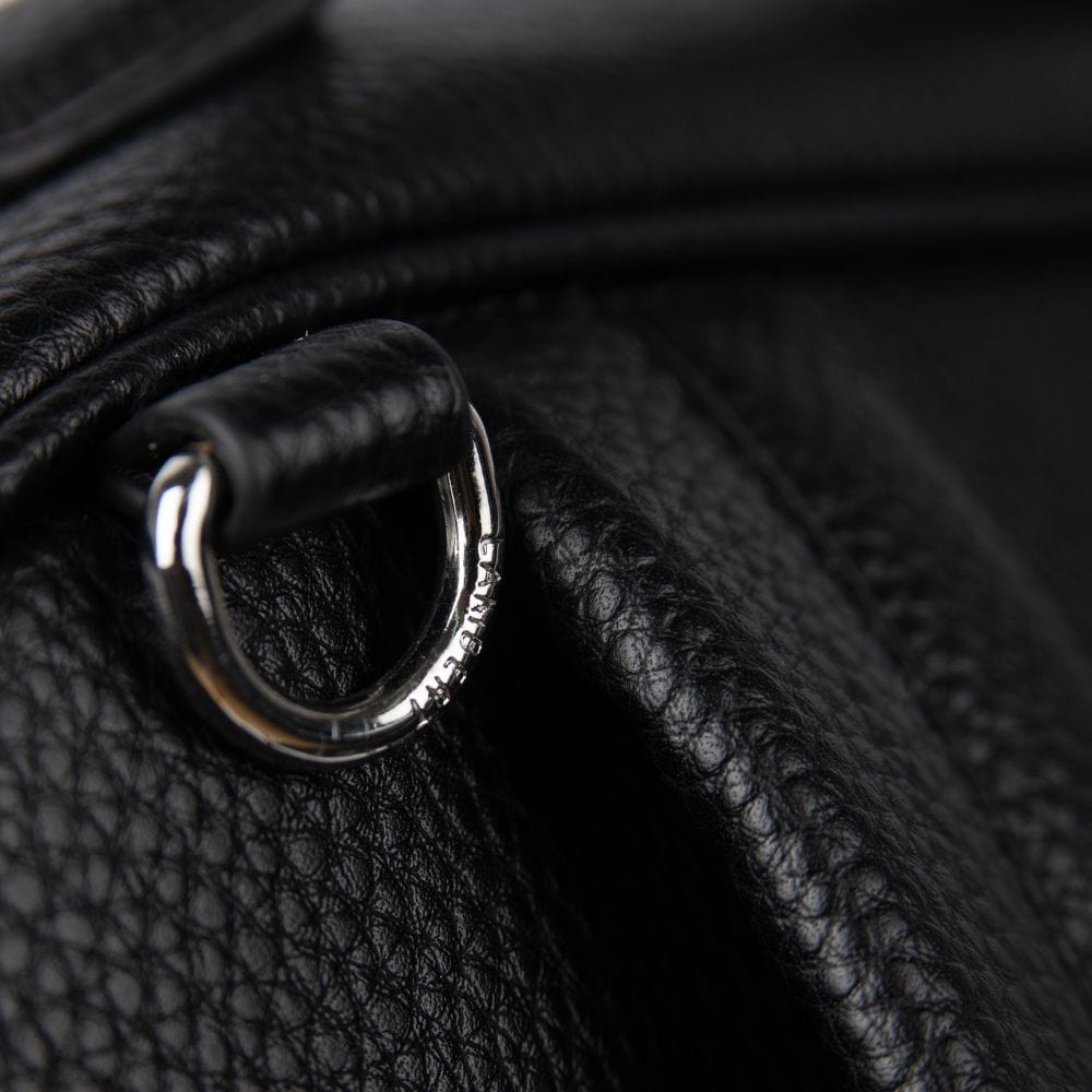 The Vicky - Recycled Black Vegan Leather Diaper Bag
