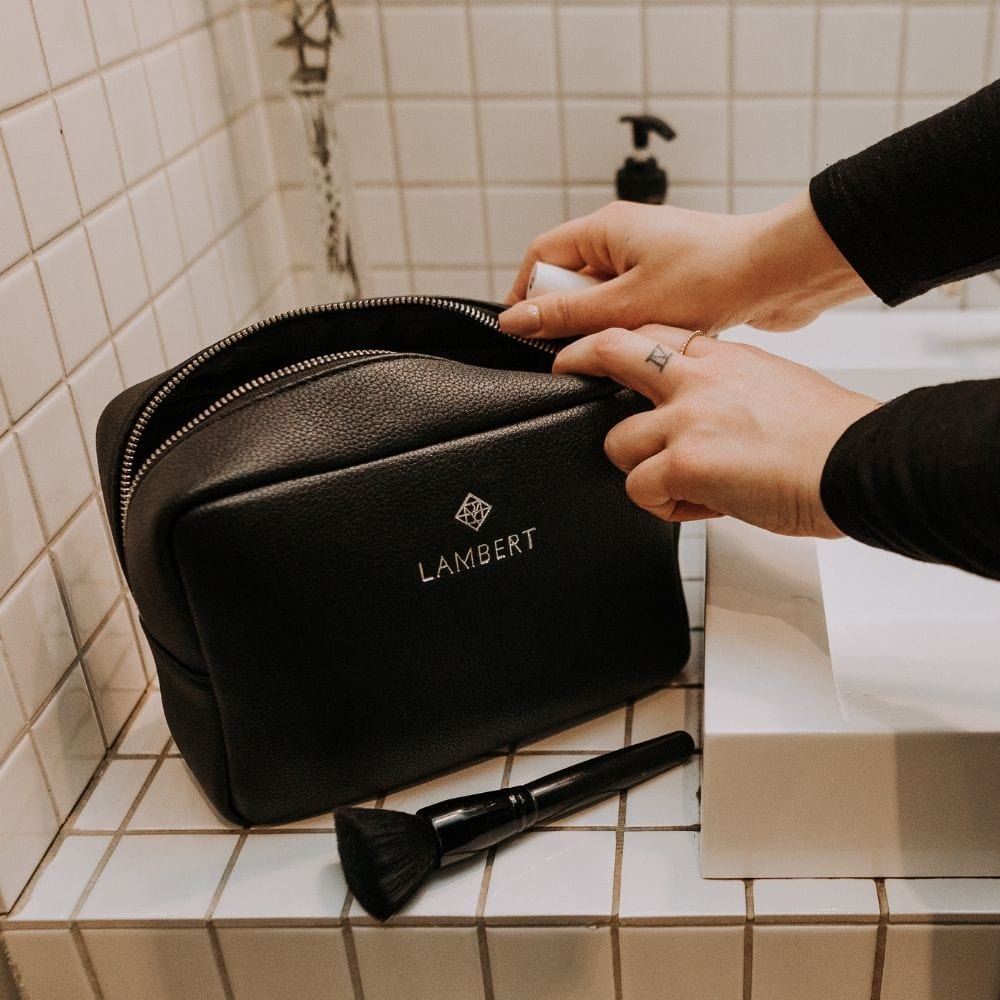 The Zoe - Black Vegan Leather Pouch