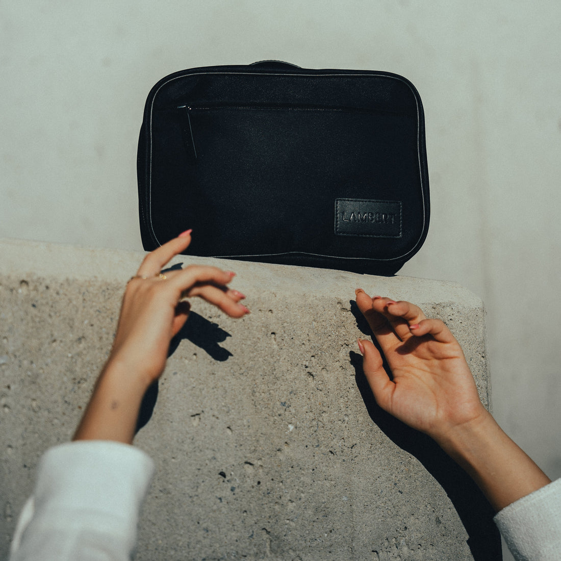 The Casey - Black Nylon Toiletry Bag