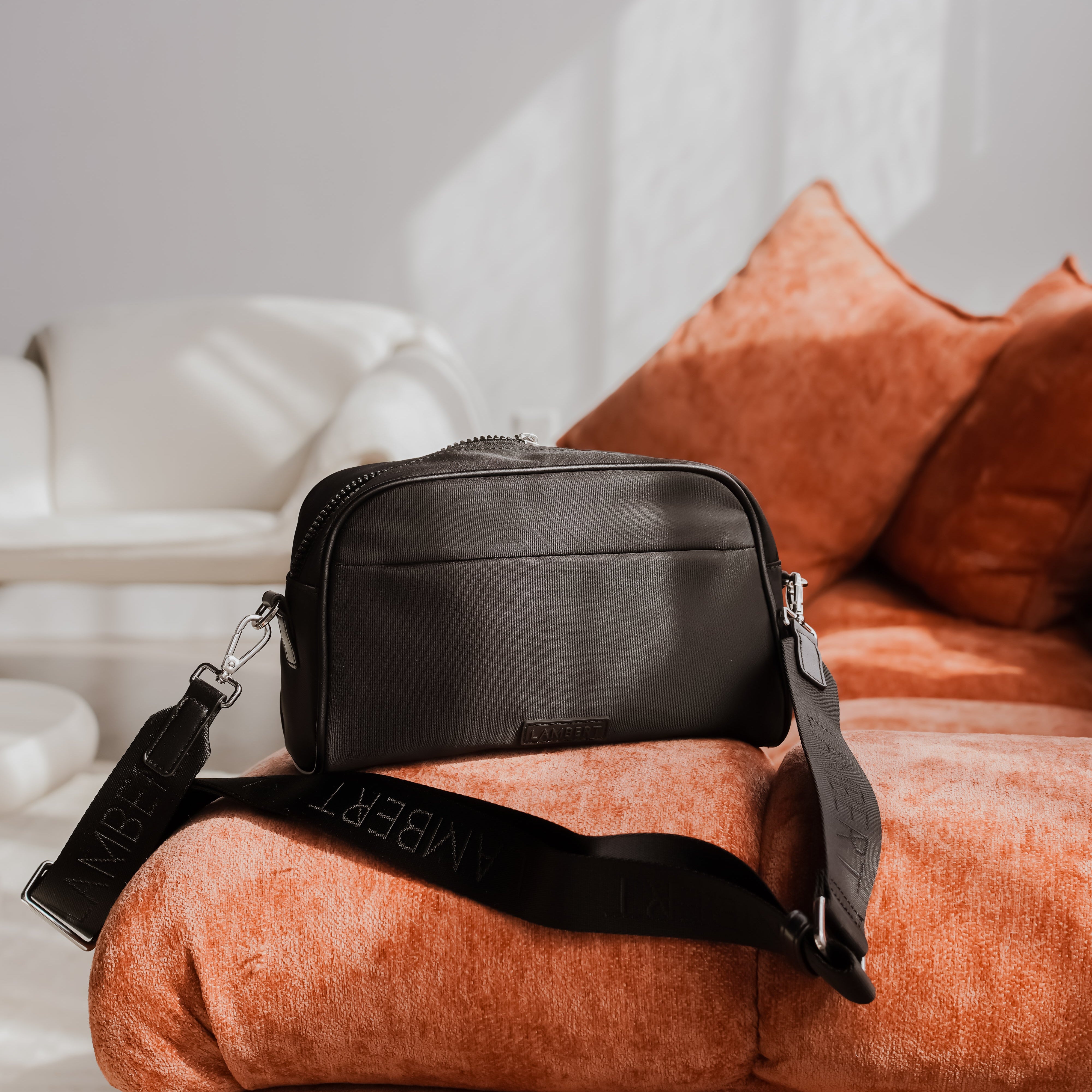 The Dahlia – 3-in-1 Black Nylon Crossbody Bag – Lambert Design US LLC