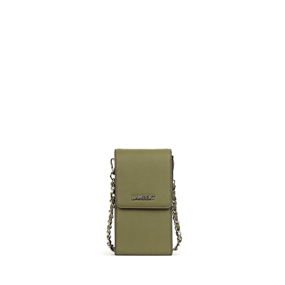 The Alexa - Olive Vegan Leather Crossbody Phone Case