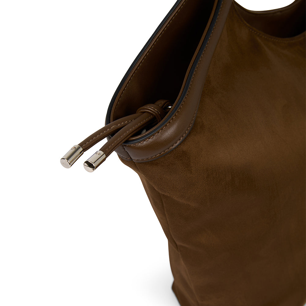 The Alison – Cacao Suede Tote Bag