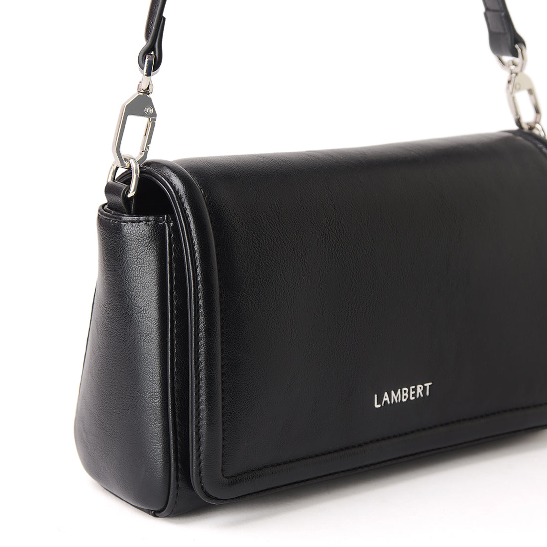 The Alyssa – 2-in-1 Black Vegan Leather Handbag