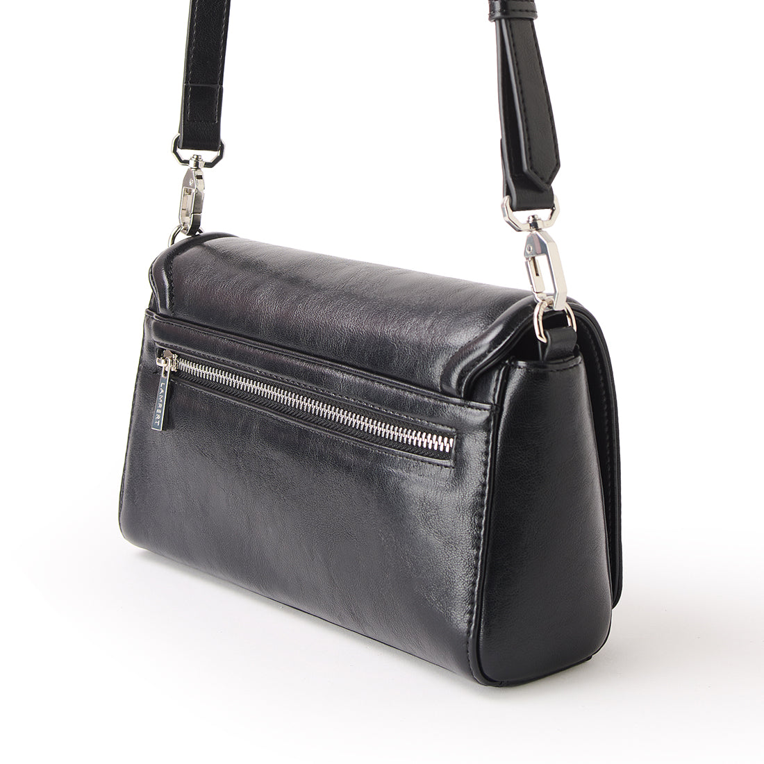 The Alyssa – 2-in-1 Black Vegan Leather Handbag