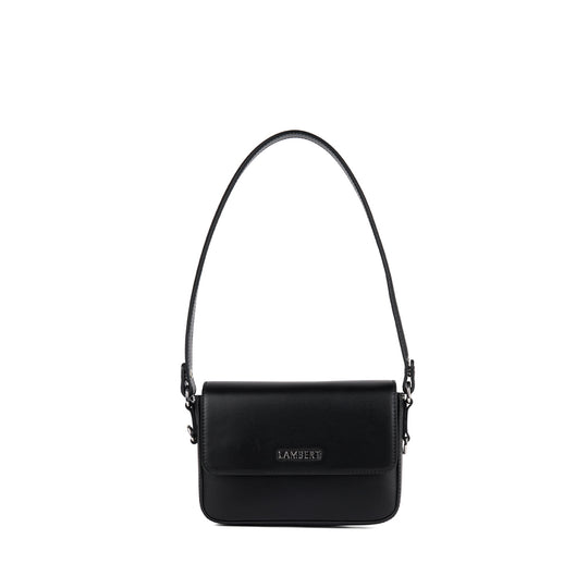 The Amelie - Black Vegan Leather 2-in-1 Handbag