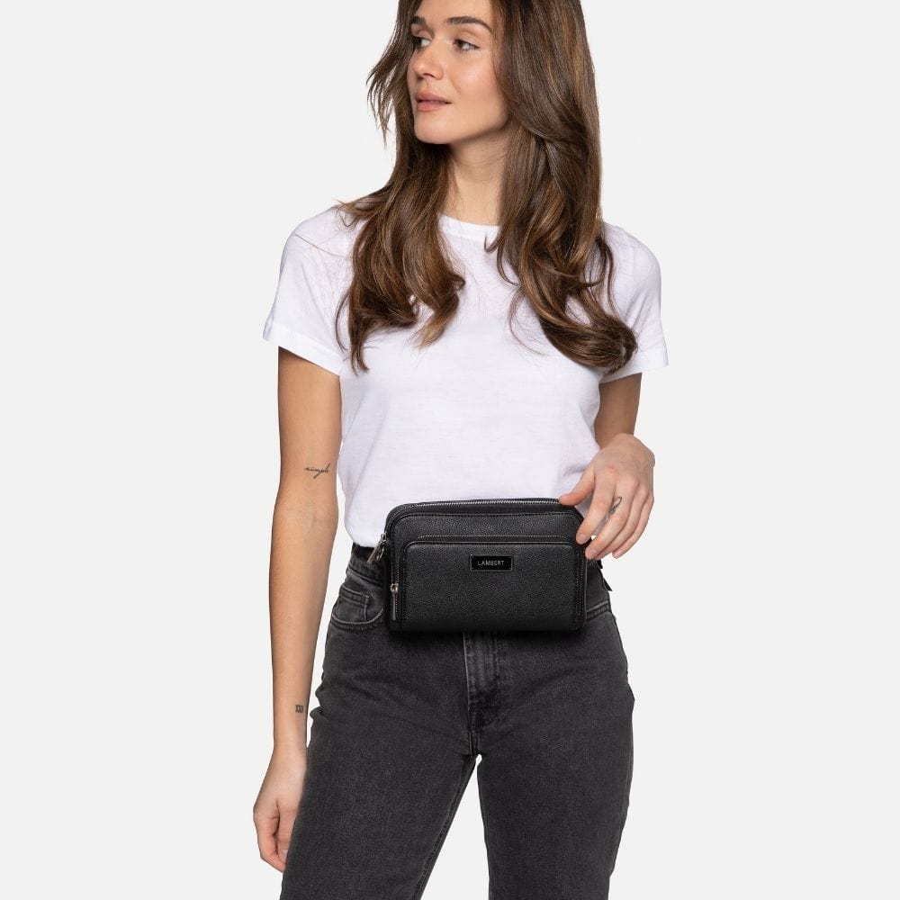 The Ana - 3-in-1 Black Vegan Leather Handbag