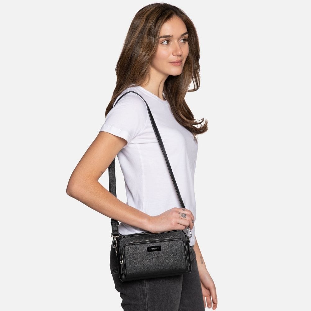 The Ana - 3-in-1 Black Vegan Leather Handbag