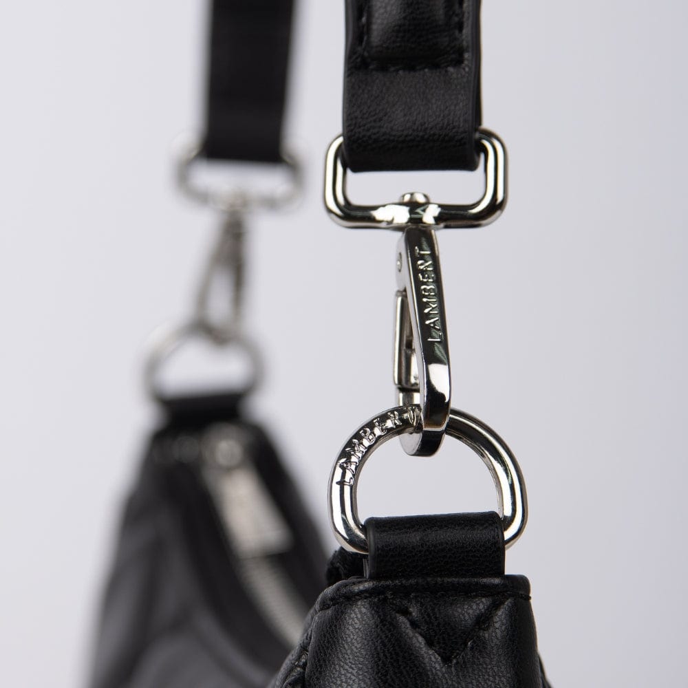 The Andy - Black Quilted Vegan Leather 3-in-1 Handbag