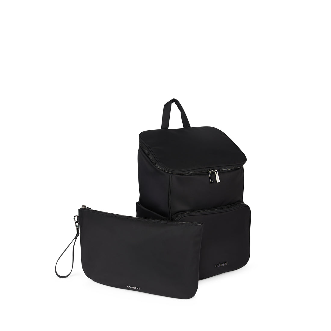 The Anabelle – Black Recycled Nylon Maternity Backpack