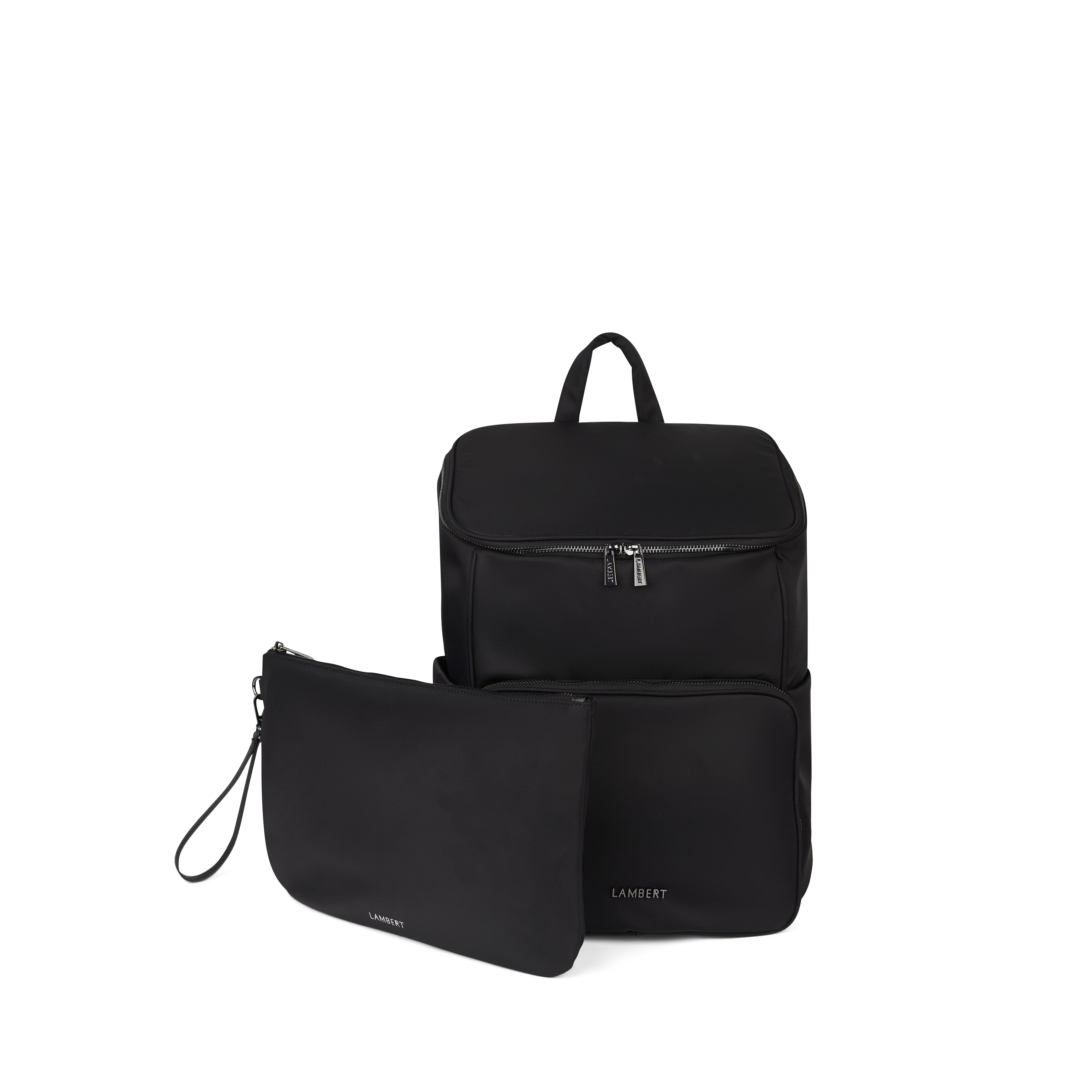 The Anabelle – Black Nylon Maternity Backpack – Lambert Design US LLC