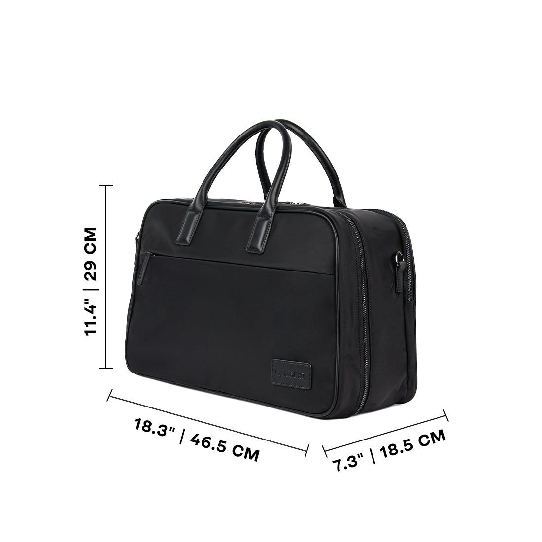 The Amalfi – Black Small Nylon Travel Bag