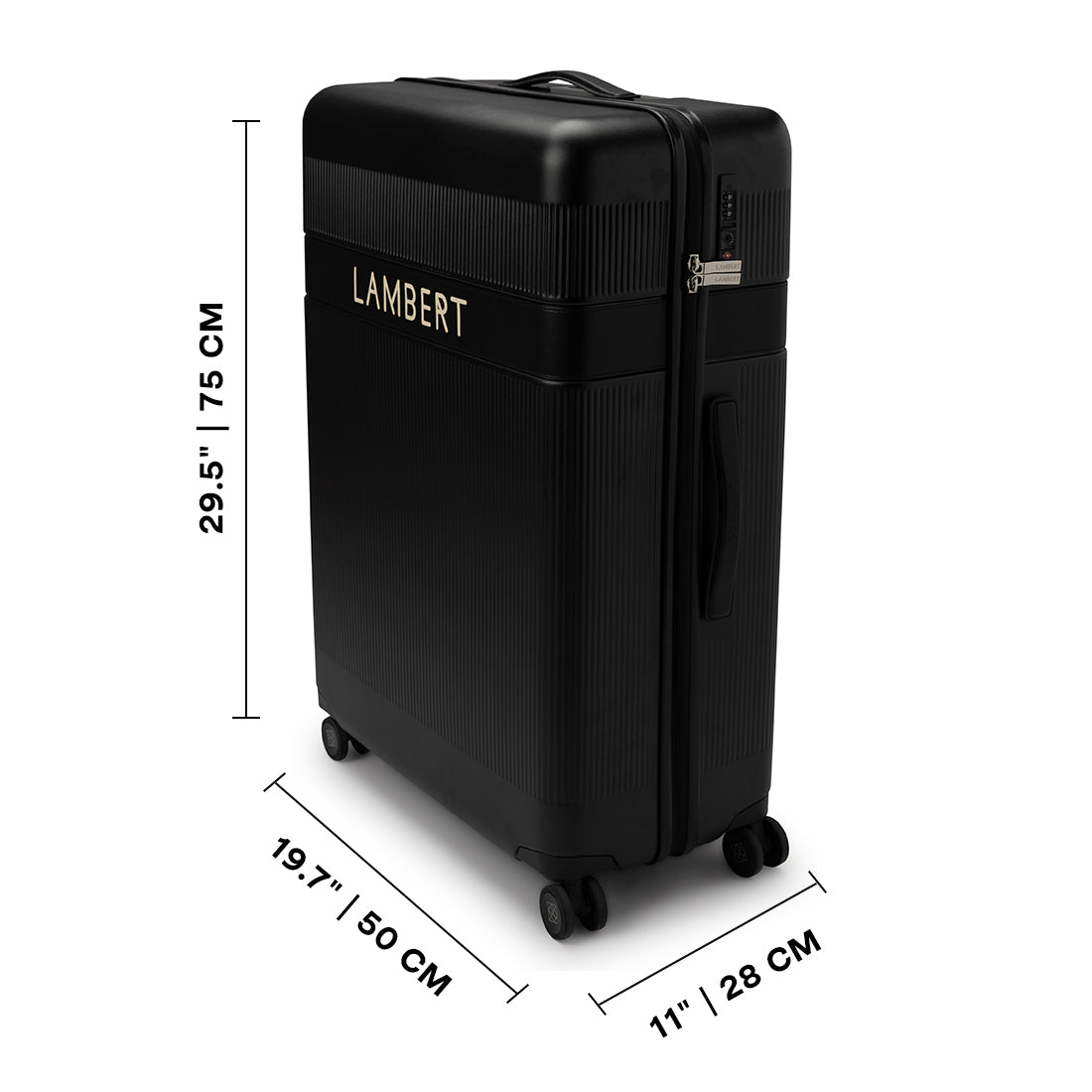 The Aspen - Large Black Check-in Suitcase