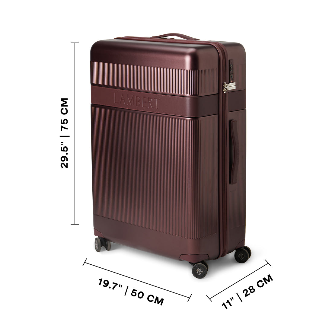 The Aspen - Large Cassis Check-in Suitcase