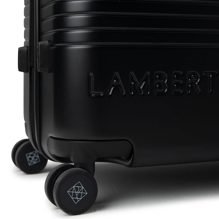 The Milan – Medium Black Check-In Suitcase – Lambert Design US LLC