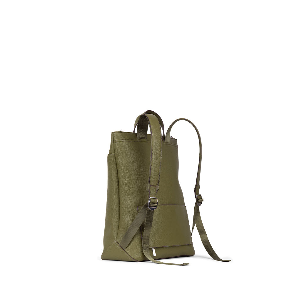 The Billie - Olive Vegan Leather Backpack