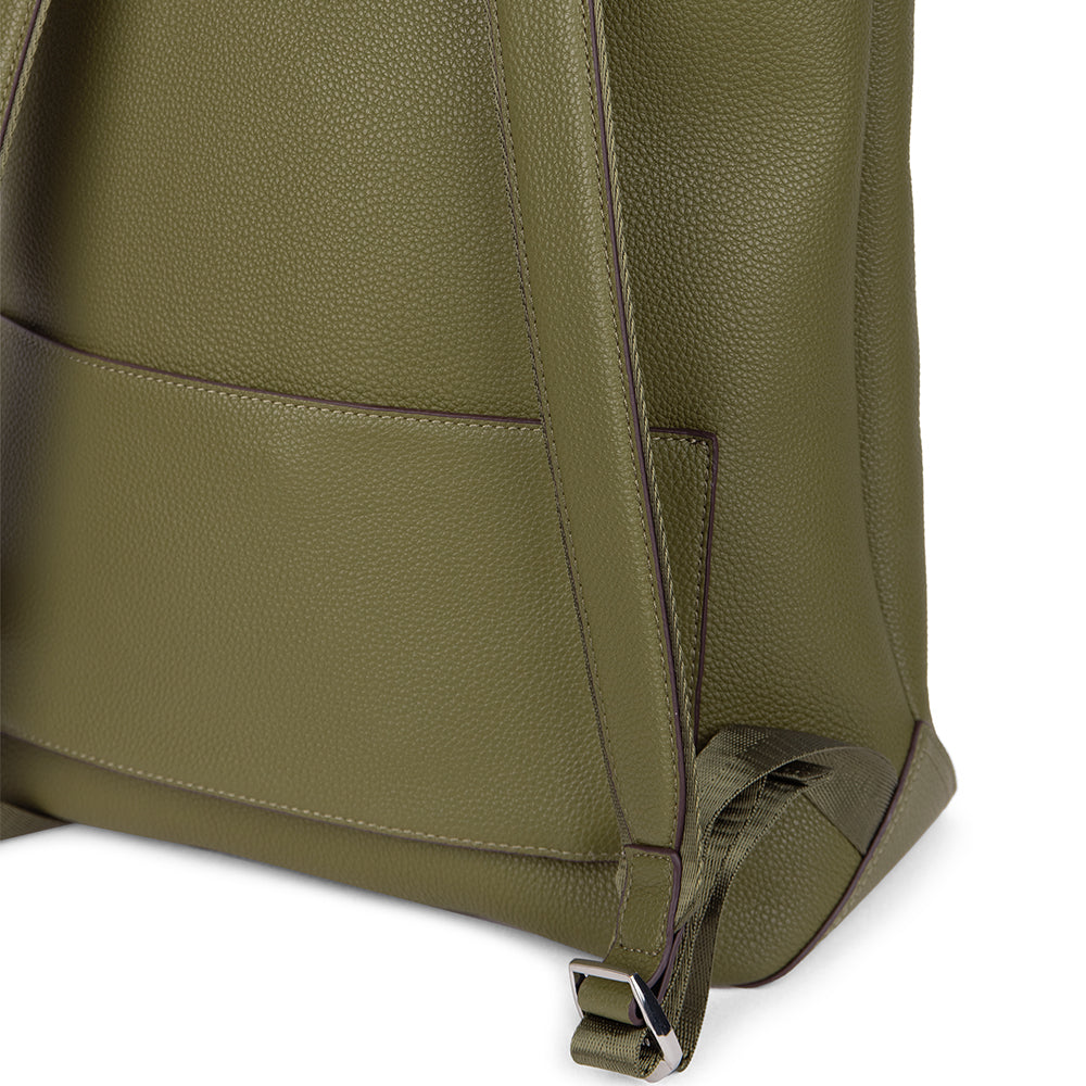 The Billie - Olive Vegan Leather Backpack