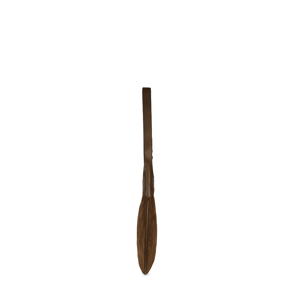 The Blair – Cacao Vegan Suede Shoulder Bag