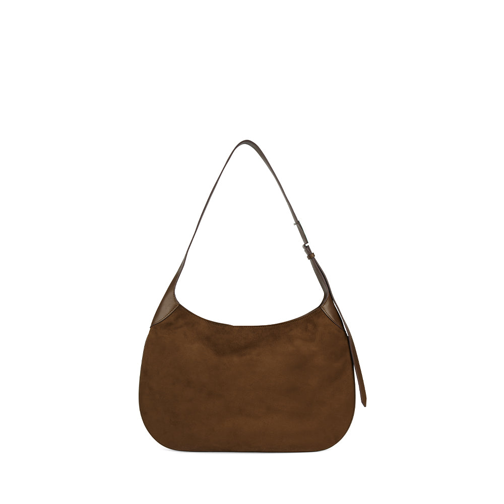 The Blair – Cacao Vegan Suede Shoulder Bag