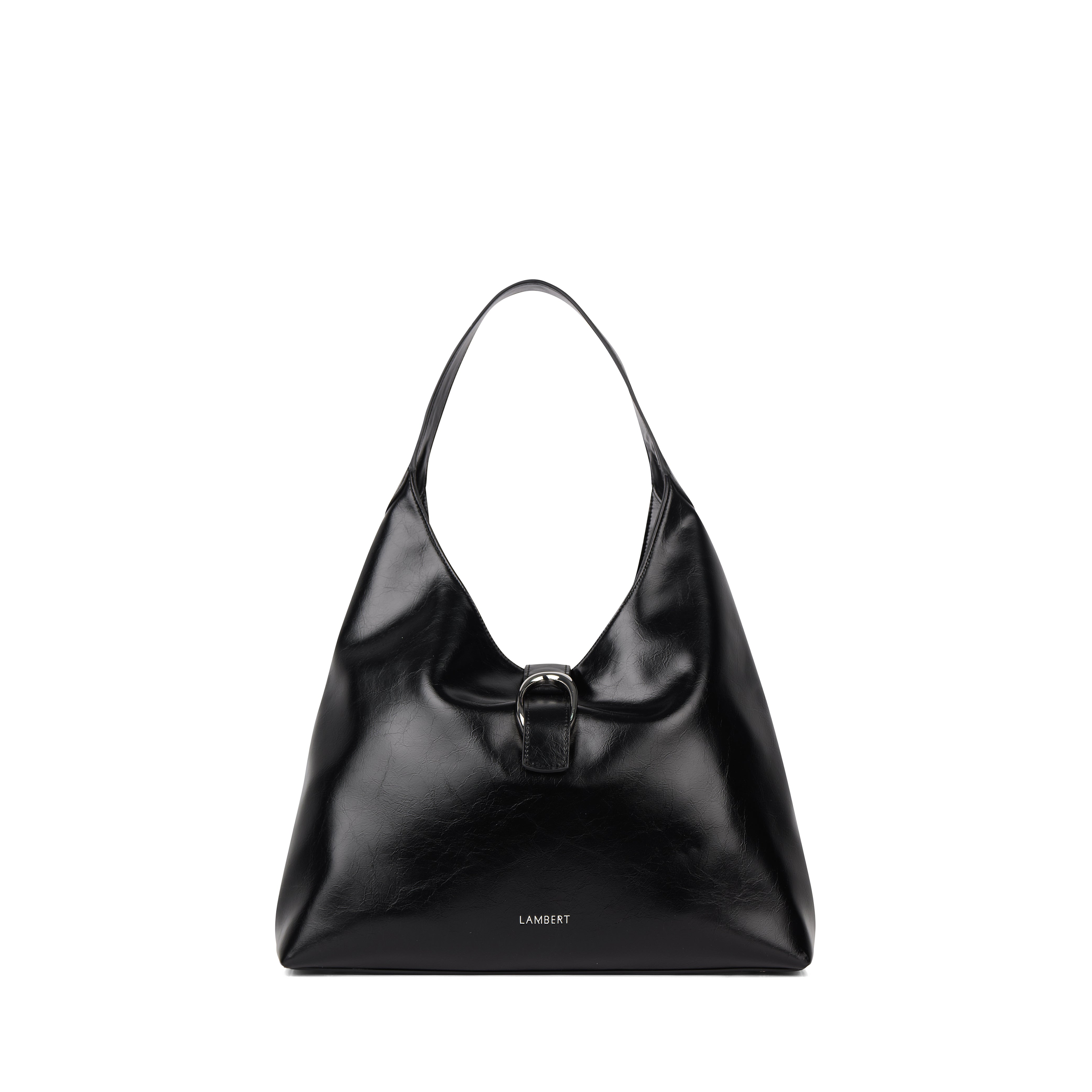 The Brielle – Black Vegan Leather Hobo Tote Bag – Lambert Design