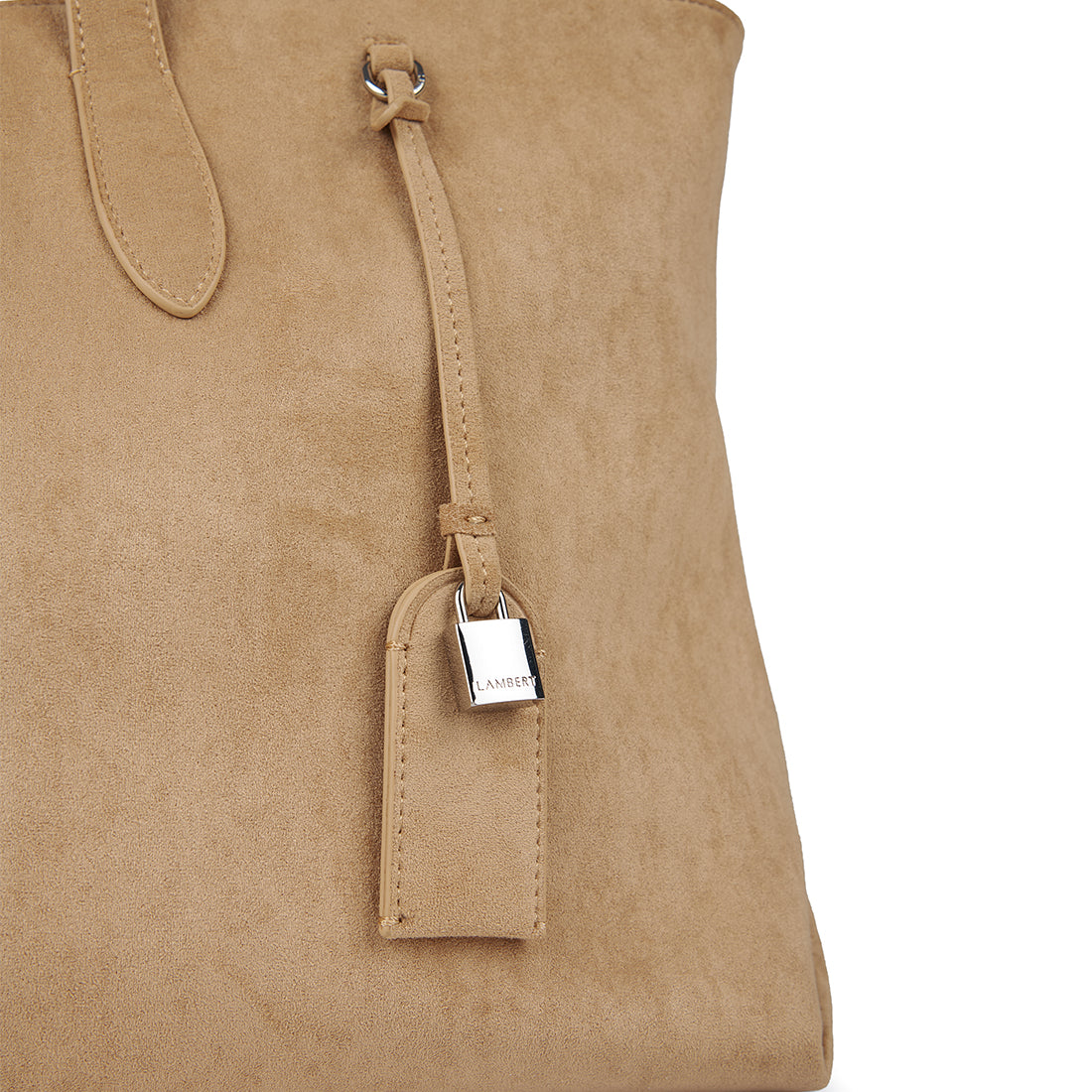 The Britney – Beige Vegan Suede Tote Bag
