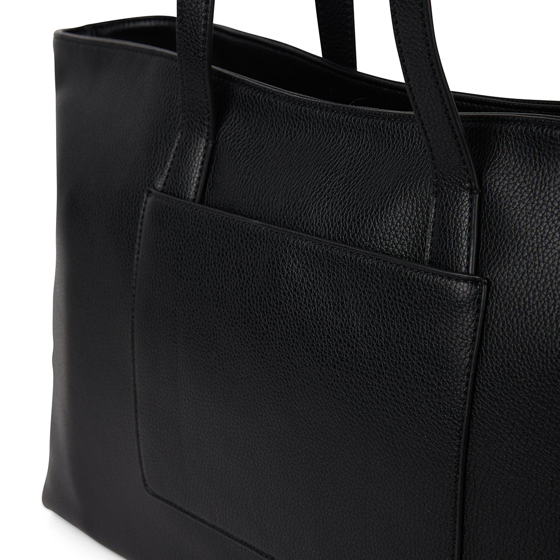 The Britney – Black Vegan Leather Tote Bag – Lambert Design US LLC