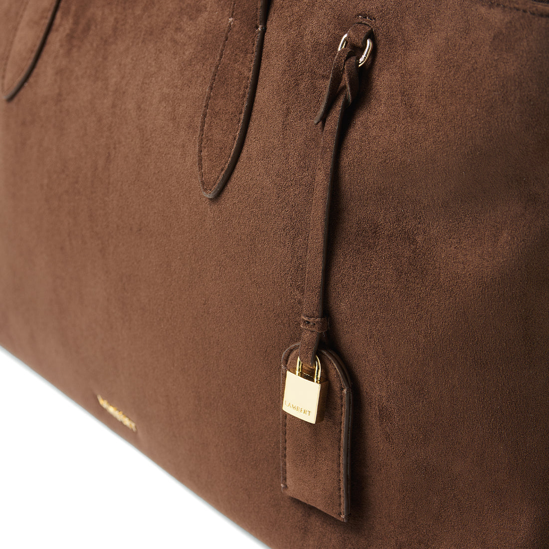 The Britney - Chocolate Vegan Suede Tote Bag