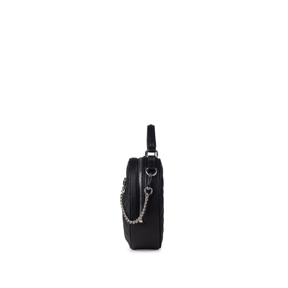 The Cailli - 2-in-1 Black Vegan Leather Heart Handbag