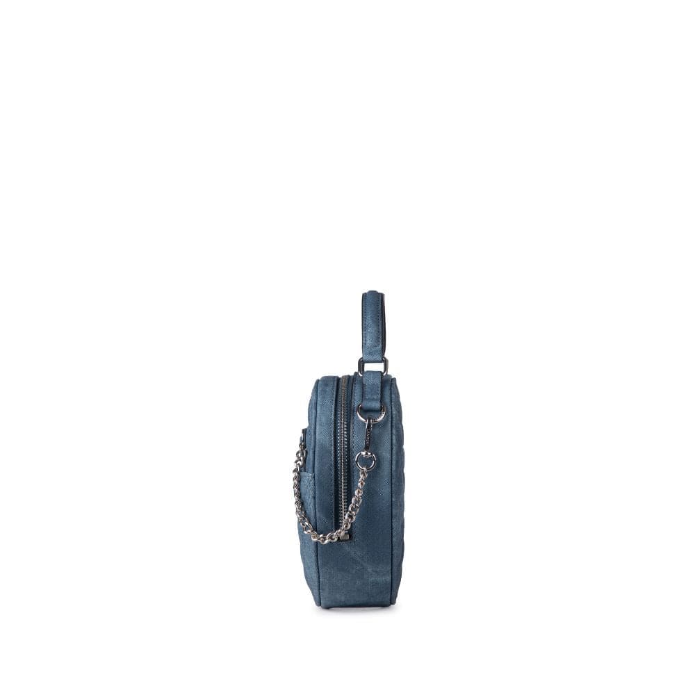 The Cailli - 2-in-1 heart handbag in denim vegan leather