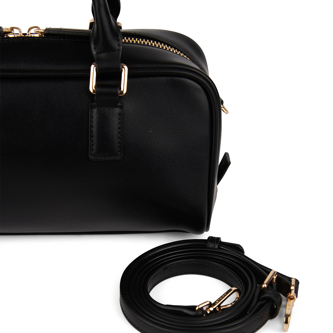 The Camille – 2-in-1 Black Vegan Leather Handbag