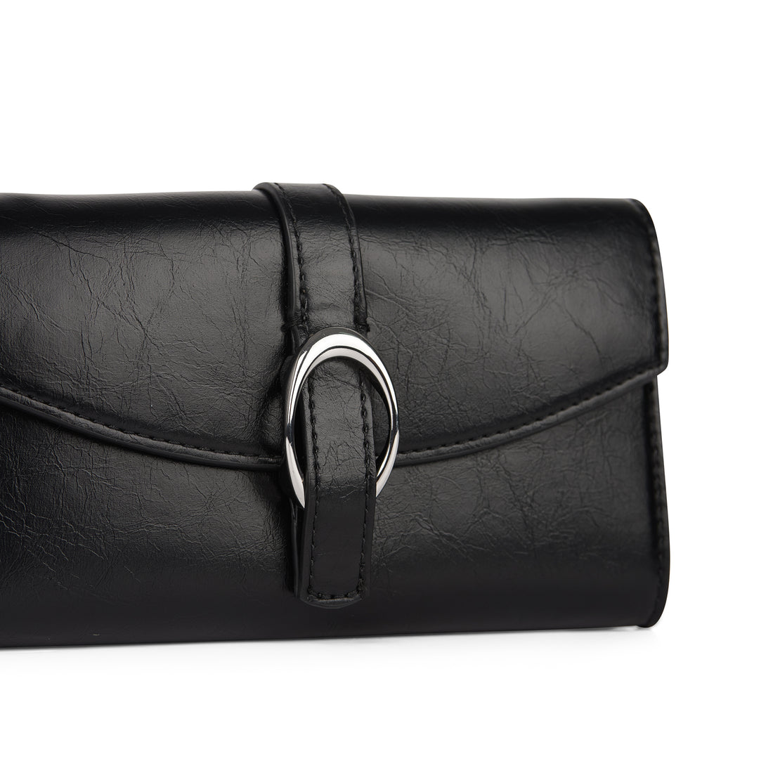 The Celia – 2-in-1 Black Vegan Leather Wallet
