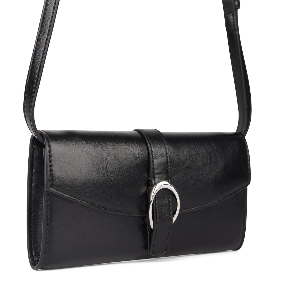 The Celia – 2-in-1 Black Vegan Leather Wallet