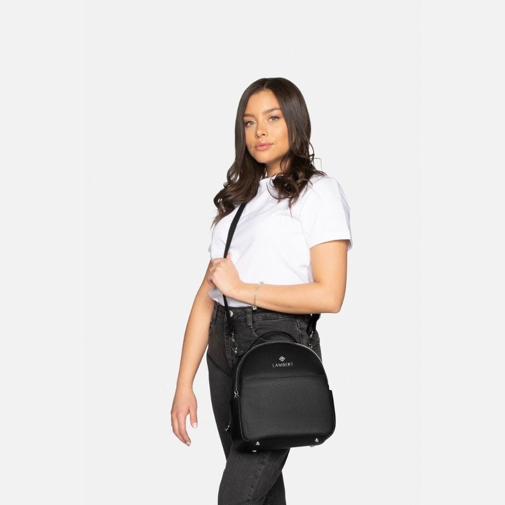 The Charlie- 3-in-1 Black vegan leather handbag