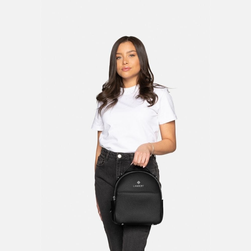 The Charlie- 3-in-1 Black vegan leather handbag