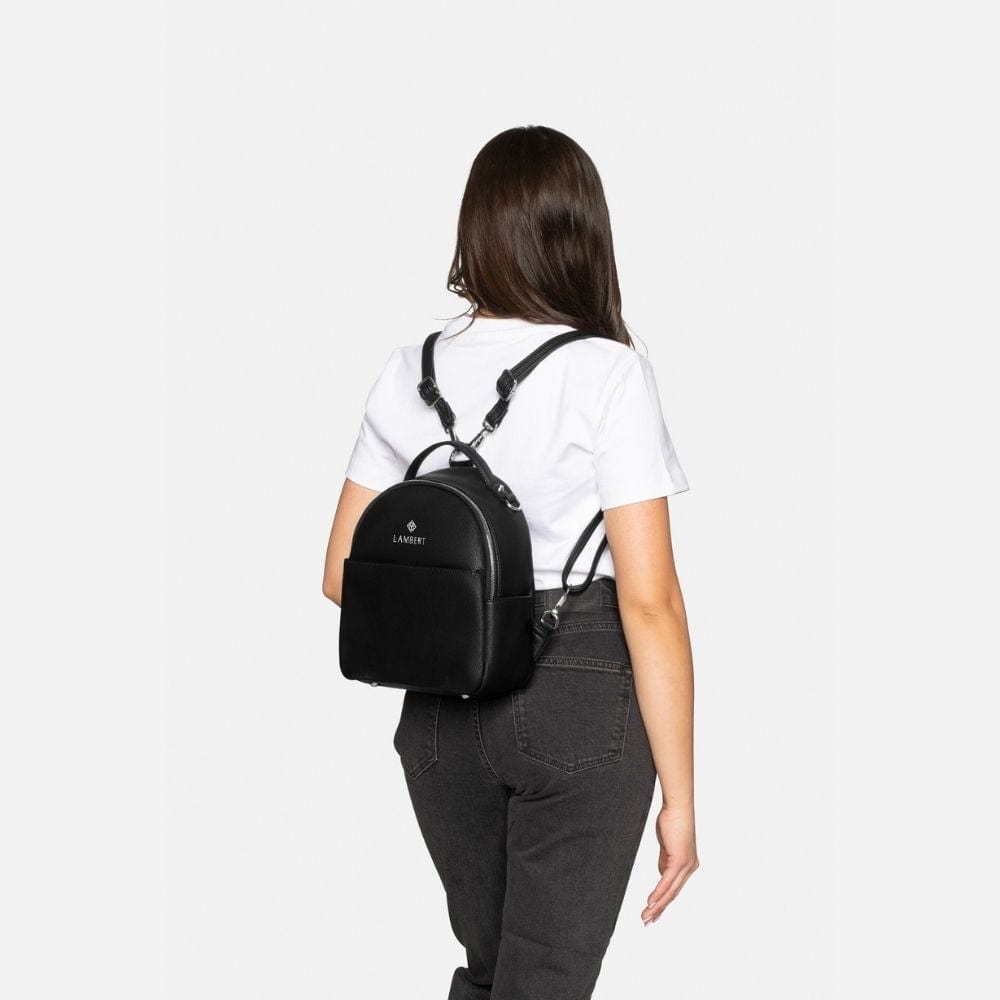 The Charlie- 3-in-1 Black vegan leather handbag