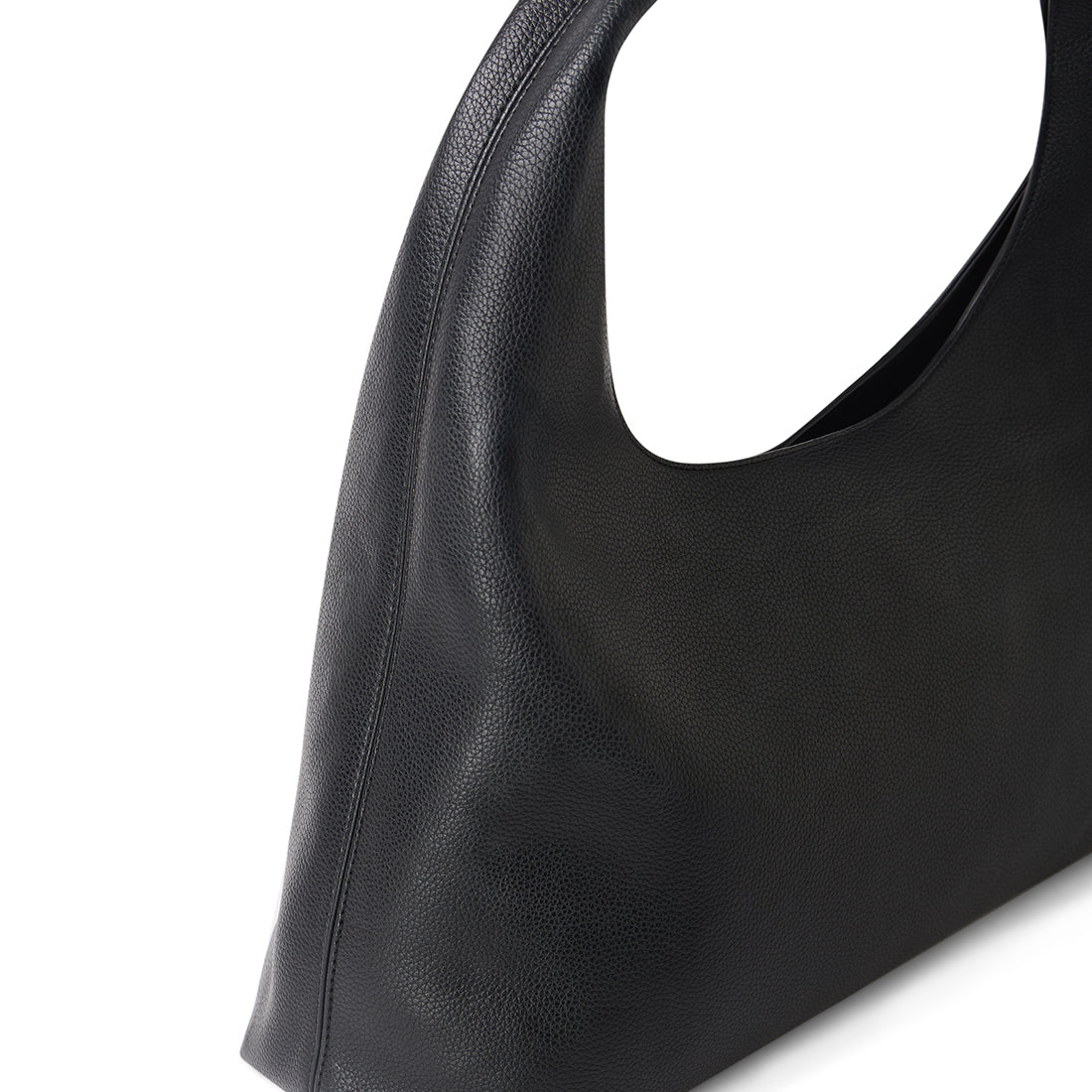The Chelsea - Black Vegan Leather Hobo Tote Bag
