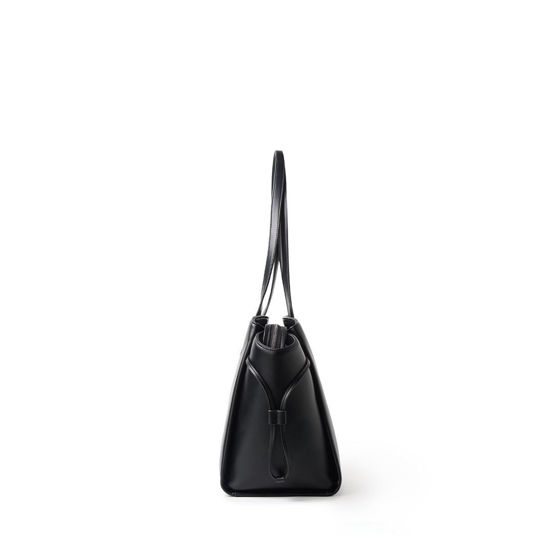 The Clothilde - Black Vegan Leather Work Tote Bag