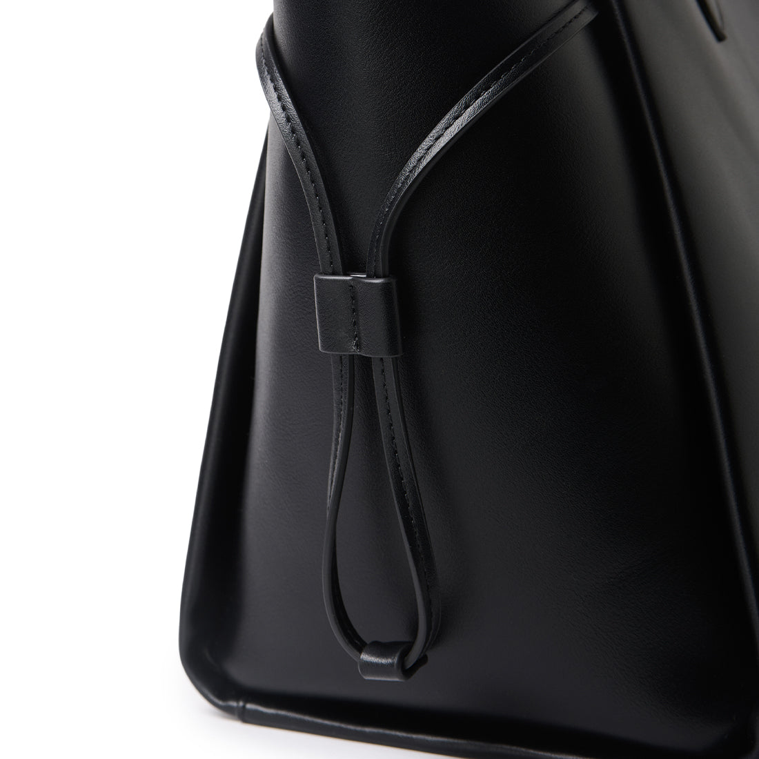 The Clothilde - Black Vegan Leather Work Tote Bag