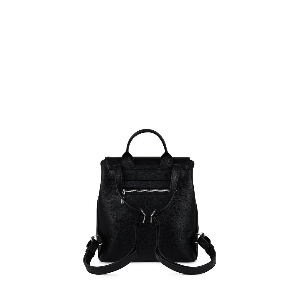 The Cynthia – Black Vegan Leather Backpack